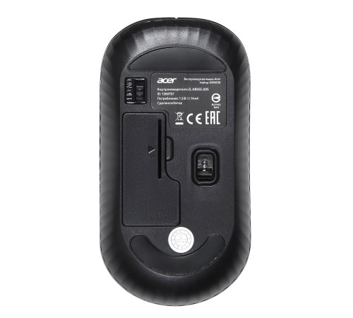Клавиатура + мышь Acer OKR030 клав:черный мышь:черный USB беспроводная slim