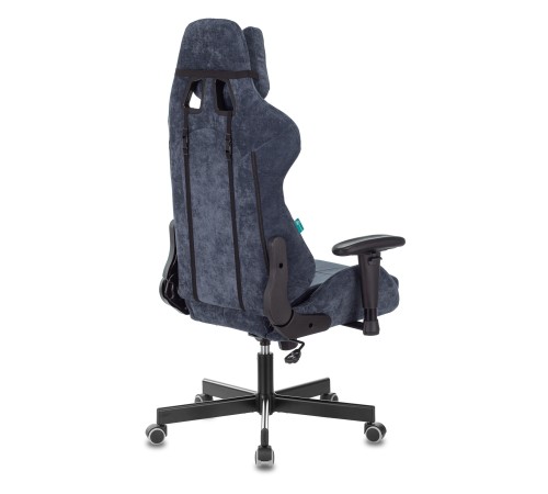 Кресло игровое Бюрократ VIKING KNIGHT Fabric синий Light-27 с подголов. крестовина металл