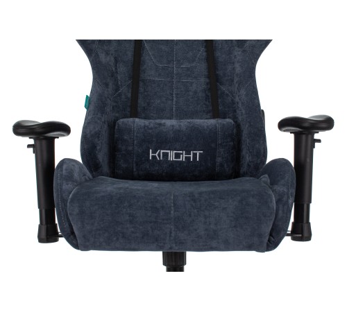 Кресло игровое Бюрократ VIKING KNIGHT Fabric синий Light-27 с подголов. крестовина металл