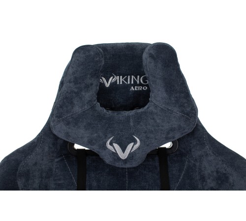 Кресло игровое Бюрократ VIKING KNIGHT Fabric синий Light-27 с подголов. крестовина металл