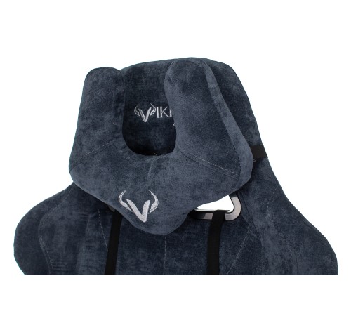 Кресло игровое Бюрократ VIKING KNIGHT Fabric синий Light-27 с подголов. крестовина металл