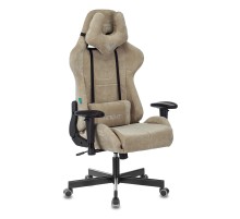 Кресло игровое Бюрократ VIKING KNIGHT Fabric песочный Light-21 с подголов. крестовина металл