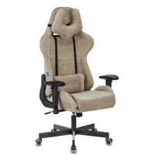 Кресло игровое Бюрократ VIKING KNIGHT Fabric песочный Light-21 с подголов. крестовина металл