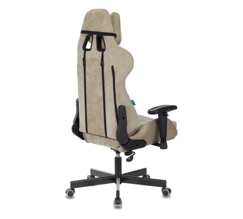 Кресло игровое Бюрократ VIKING KNIGHT Fabric песочный Light-21 с подголов. крестовина металл