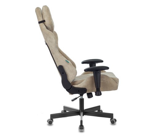 Кресло игровое Бюрократ VIKING KNIGHT Fabric песочный Light-21 с подголов. крестовина металл