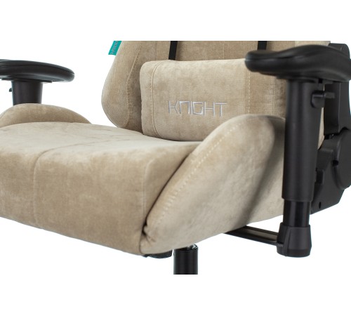 Кресло игровое Бюрократ VIKING KNIGHT Fabric песочный Light-21 с подголов. крестовина металл
