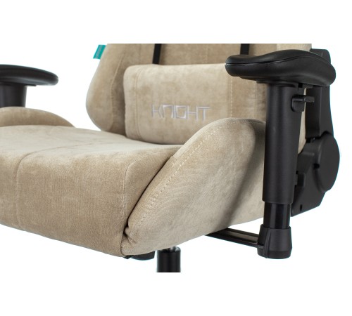 Кресло игровое Бюрократ VIKING KNIGHT Fabric песочный Light-21 с подголов. крестовина металл