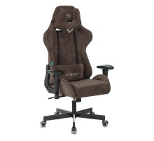 Кресло игровое Бюрократ VIKING KNIGHT Fabric темно-коричневый Light-10 с подголов. крестовина металл
