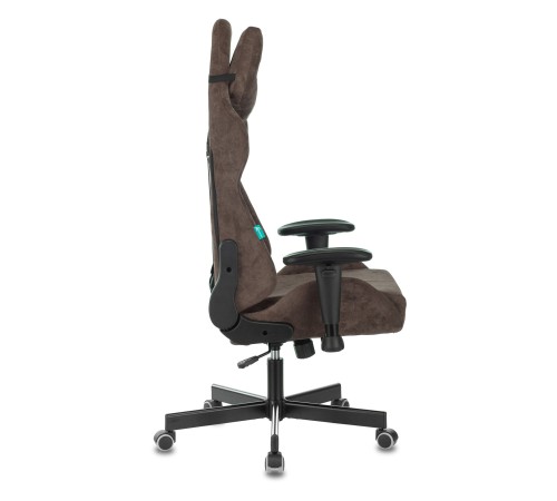 Кресло игровое Бюрократ VIKING KNIGHT Fabric темно-коричневый Light-10 с подголов. крестовина металл