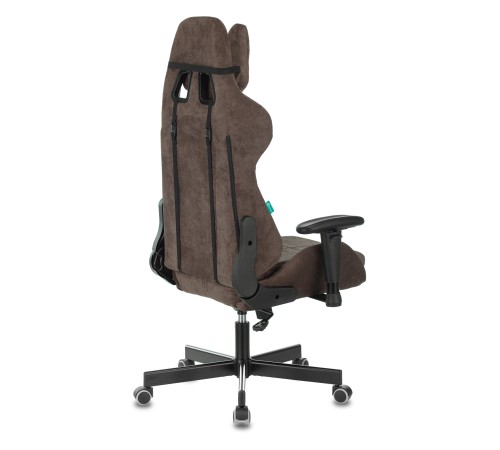 Кресло игровое Бюрократ VIKING KNIGHT Fabric темно-коричневый Light-10 с подголов. крестовина металл