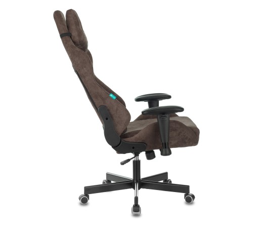Кресло игровое Бюрократ VIKING KNIGHT Fabric темно-коричневый Light-10 с подголов. крестовина металл