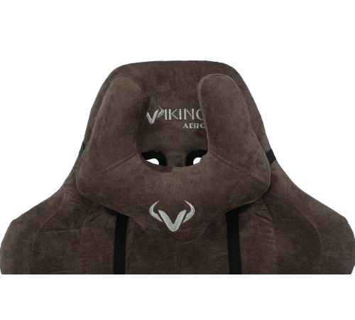 Кресло игровое Бюрократ VIKING KNIGHT Fabric темно-коричневый Light-10 с подголов. крестовина металл