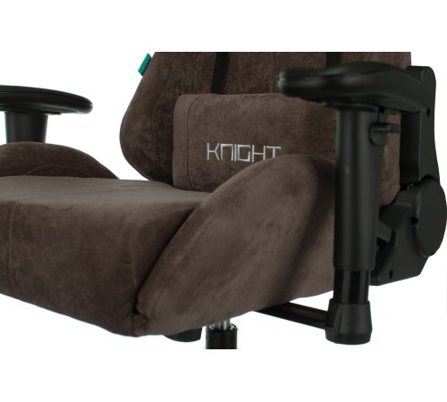 Кресло игровое Бюрократ VIKING KNIGHT Fabric темно-коричневый Light-10 с подголов. крестовина металл