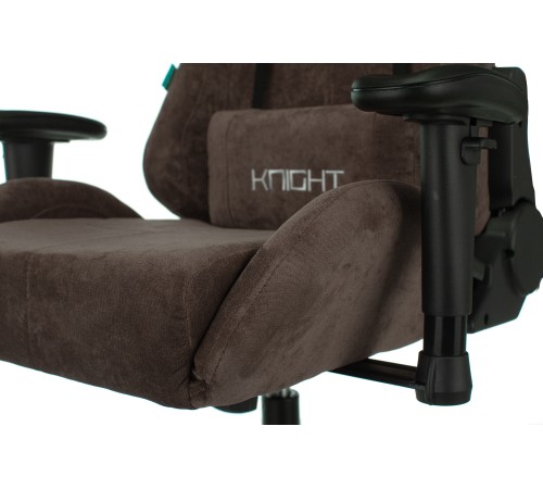 Кресло игровое Бюрократ VIKING KNIGHT Fabric темно-коричневый Light-10 с подголов. крестовина металл
