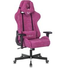 Кресло игровое Бюрократ VIKING KNIGHT Fabric малиновый Light-15 с подголов. крестовина металл