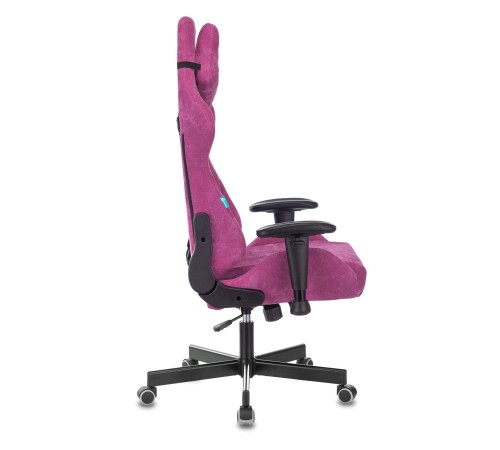 Кресло игровое Бюрократ VIKING KNIGHT Fabric малиновый Light-15 с подголов. крестовина металл