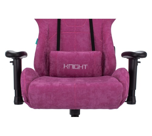 Кресло игровое Бюрократ VIKING KNIGHT Fabric малиновый Light-15 с подголов. крестовина металл