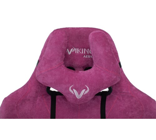 Кресло игровое Бюрократ VIKING KNIGHT Fabric малиновый Light-15 с подголов. крестовина металл