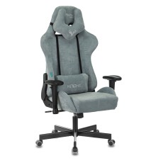 Кресло игровое Бюрократ VIKING KNIGHT Fabric серо-голубой Light-28 с подголов. крестовина металл