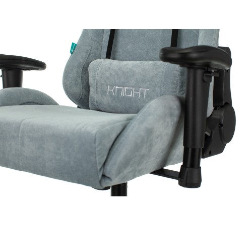 Кресло игровое Бюрократ VIKING KNIGHT Fabric серо-голубой Light-28 с подголов. крестовина металл