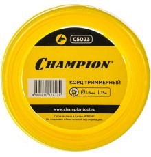 Леска для садовых триммеров Champion C5023 d=1.6мм L=15м