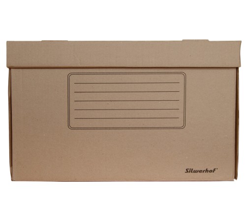 Короб архивный откидная крышка Silwerhof ОК-18 микрогофрокартон 480x325x295мм коричневый