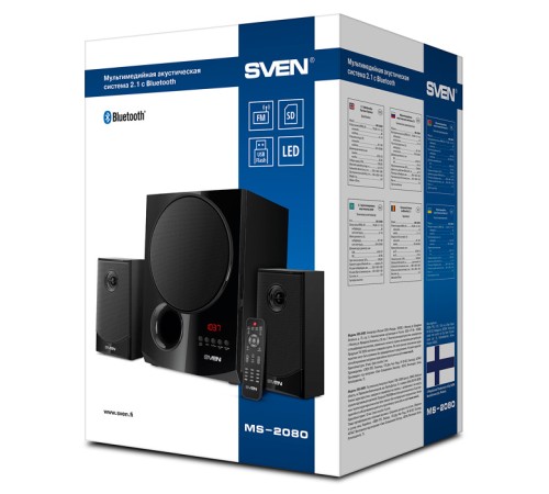 Колонки Sven MS-2080 2.1 черный 70Вт BT