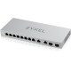 Коммутатор Мультигигабитный Smart L2 коммутатор Zyxel XGS1210-12, 8xGE, 2x1/2,5GE, 2xSFP+, настольный, бесшумный (XGS1210-12-ZZ0102F)