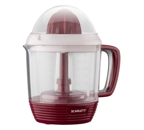 Соковыжималка цитрусовая Scarlett SC-JE50C08 25Вт рез.сок.:1200мл. красный/белый Соковыжималка цитрусовая Scarlett SC-JE50C08 25Вт рез.сок.:1200мл. красный/белый