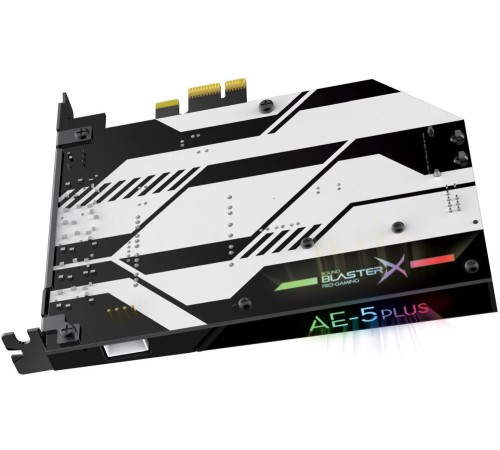 Звуковая карта Creative PCI-E BlasterX AE-5 Plus (BlasterX Acoustic Engine) 5.1 Ret Звуковая карта Creative PCI-E BlasterX AE-5 Plus (BlasterX Acoustic Engine) 5.1 Ret
