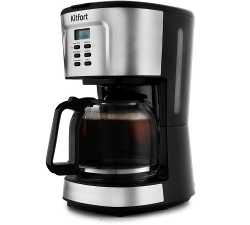 Кофеварка капельная Kitfort KT-727 900Вт черный/серебристый Кофеварка капельная Kitfort KT-727 900Вт черный/серебристый