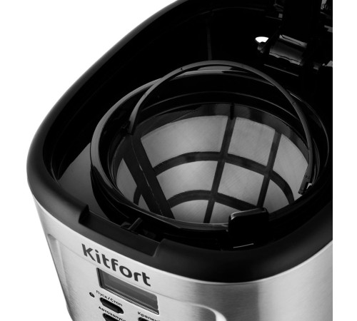 Кофеварка капельная Kitfort KT-727 900Вт черный/серебристый Кофеварка капельная Kitfort KT-727 900Вт черный/серебристый