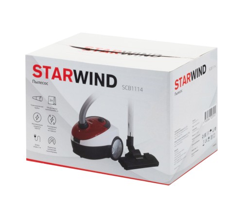 Пылесос Starwind SCB1114 1800Вт красный/белый Пылесос Starwind SCB1114 1800Вт красный/белый