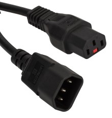 Шнур питания Lanmaster LAN-PP13/14-1.8-BK (упак.:1шт) 1м черный