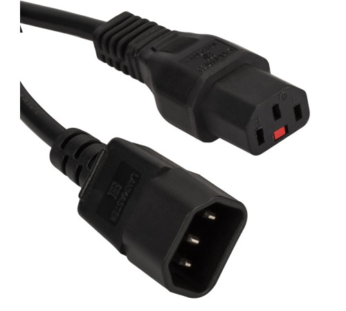 Шнур питания Lanmaster LAN-PP13/14-1.8-BK (упак.:1шт) 1м черный