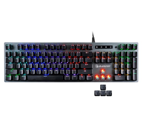 Клавиатура A4Tech Bloody B765 механическая серый USB for gamer LED Клавиатура A4Tech Bloody B765 механическая серый USB for gamer LED