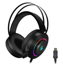 Наушники с микрофоном A4Tech Bloody G521 черный 2.3м мониторные USB оголовье (G521 (BLACK))