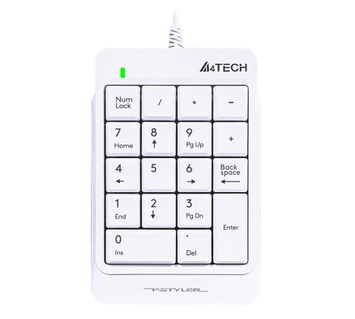 Числовой блок A4Tech Fstyler FK13P белый USB slim для ноутбука Числовой блок A4Tech Fstyler FK13P белый USB slim для ноутбука
