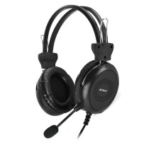 Наушники с микрофоном A4Tech HU-30 черный 2м накладные USB оголовье