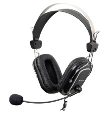 Наушники с микрофоном A4Tech HU-50 черный 2м накладные USB оголовье
