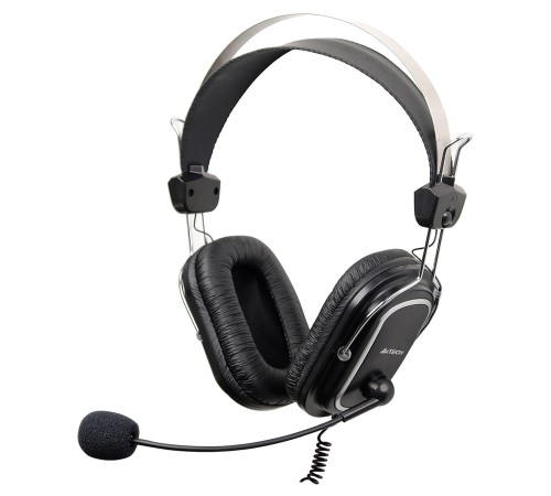 Наушники с микрофоном A4Tech HU-50 черный 2м накладные USB оголовье Наушники с микрофоном A4Tech HU-50 черный 2м накладные USB оголовье