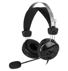 Наушники с микрофоном A4Tech HU-7P черный 2м накладные USB оголовье