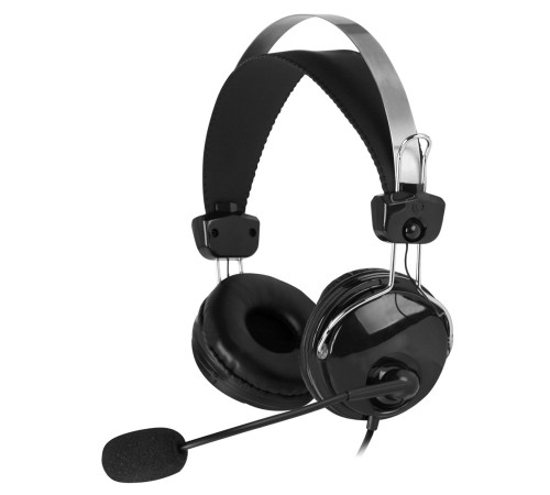 Наушники с микрофоном A4Tech HU-7P черный 2м накладные USB оголовье Наушники с микрофоном A4Tech HU-7P черный 2м накладные USB оголовье