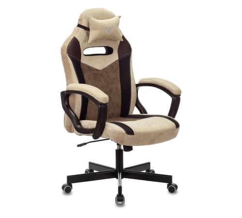 Кресло игровое Бюрократ VIKING 6 KNIGHT Fabric коричневый с подголов. крестовина металл