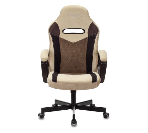 Кресло игровое Бюрократ VIKING 6 KNIGHT Fabric коричневый с подголов. крестовина металл