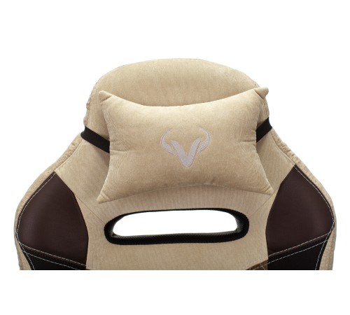 Кресло игровое Бюрократ VIKING 6 KNIGHT Fabric коричневый с подголов. крестовина металл