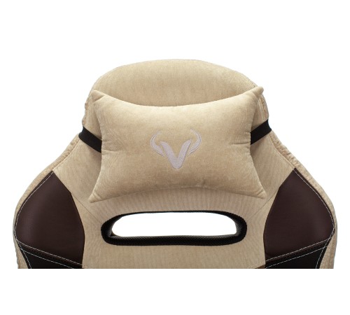 Кресло игровое Бюрократ VIKING 6 KNIGHT Fabric коричневый с подголов. крестовина металл