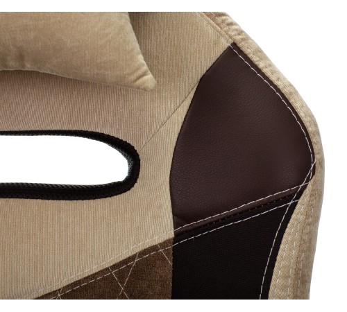 Кресло игровое Бюрократ VIKING 6 KNIGHT Fabric коричневый с подголов. крестовина металл
