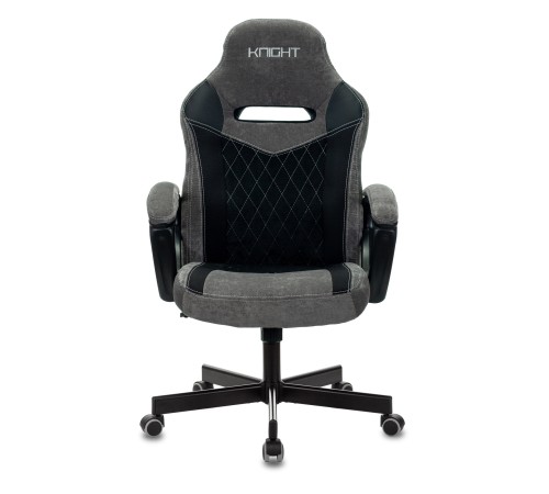 Кресло игровое Бюрократ VIKING 6 KNIGHT Fabric черный с подголов. крестовина металл