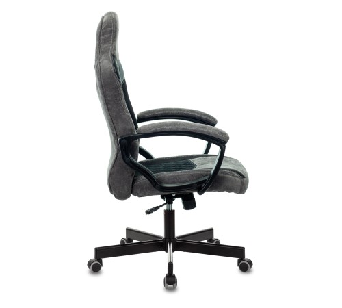 Кресло игровое Бюрократ VIKING 6 KNIGHT Fabric черный с подголов. крестовина металл